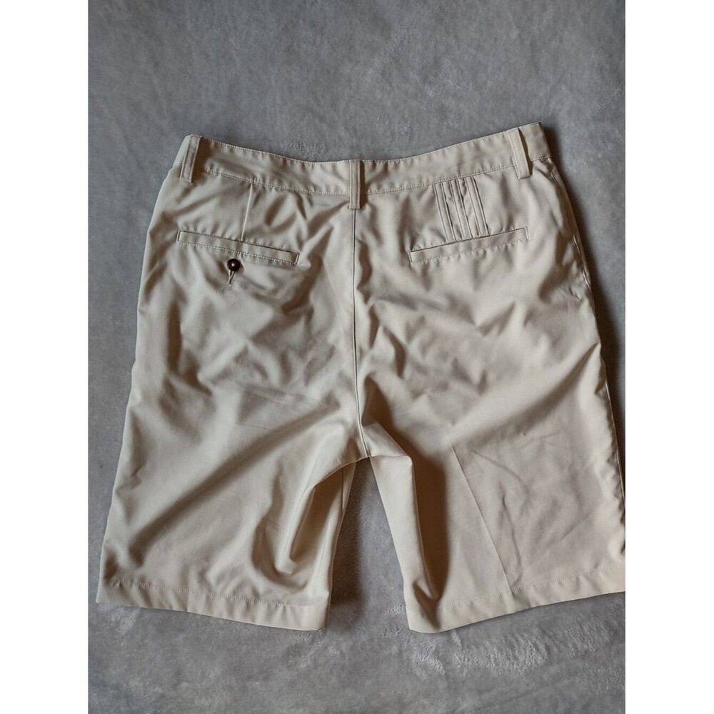 Adidas Climalite Golf Shorts Men's Size 32 Beige Performance Stretch - Picture 2 of 8